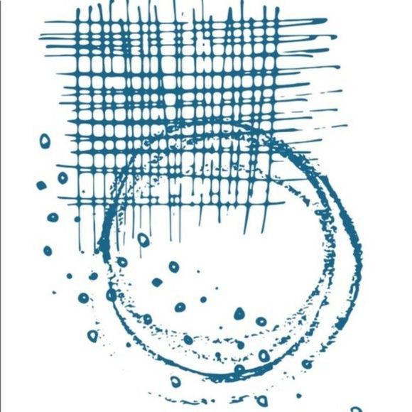 Modern minimalist abstract indigo blue art print - Picture 3 of 4